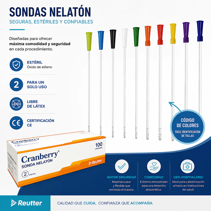 Sonda Nelaton 40cm Cranberry Caja x100 3