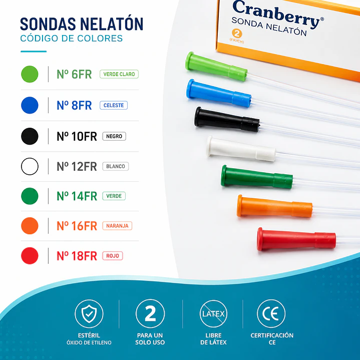 Sonda Nelaton 40cm Cranberry Caja x100 6