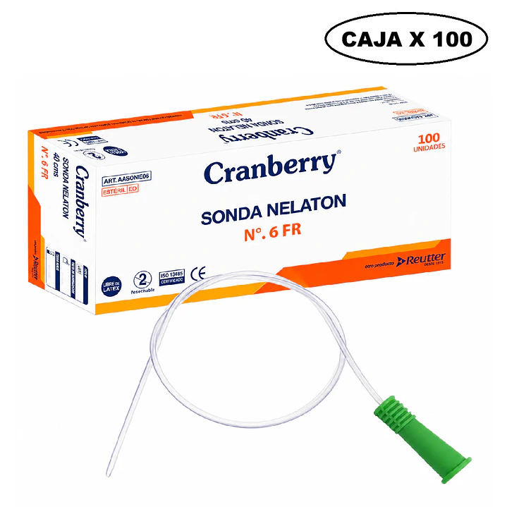 Sonda Nelaton 40cm Cranberry Caja x100 1