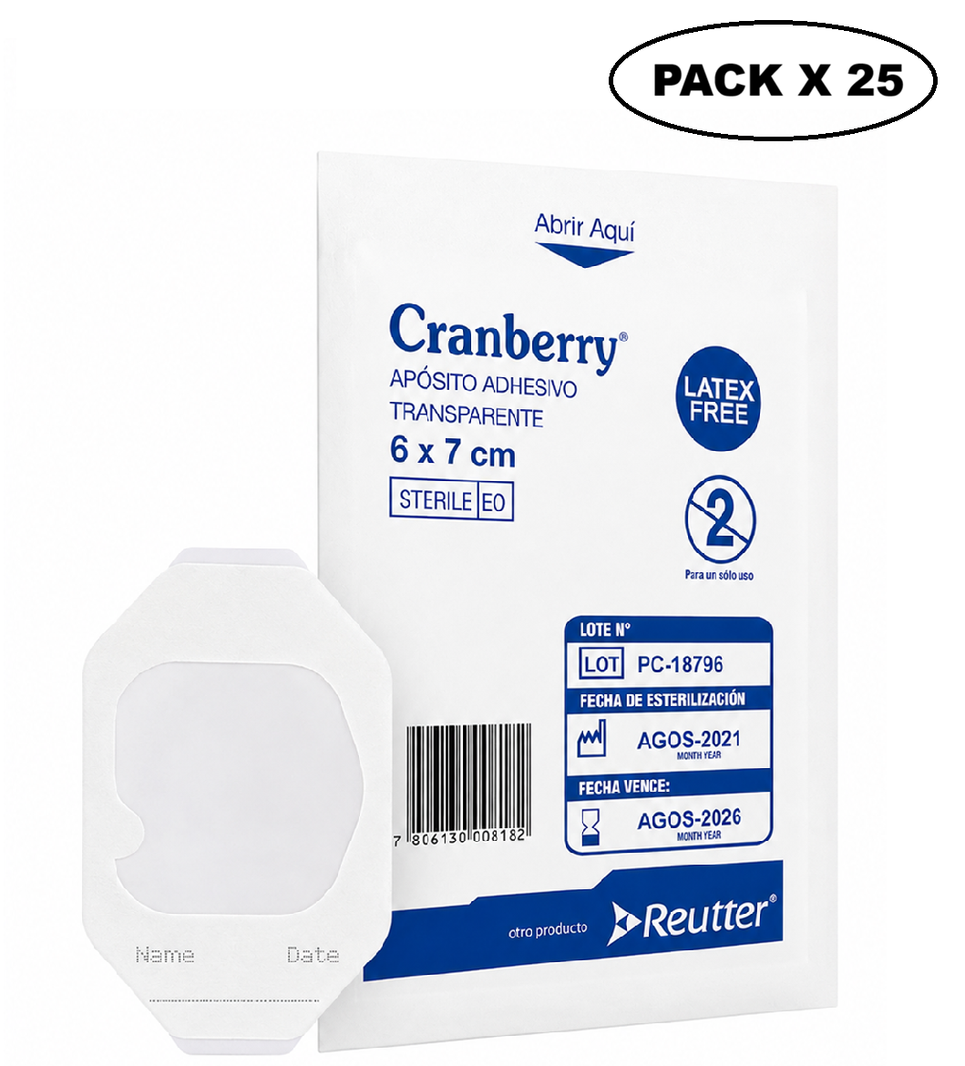 Aposito Transparente Cranberry 6x7 Pack x 25
