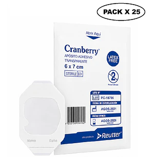Aposito Transparente Cranberry 6x7 Pack x 25