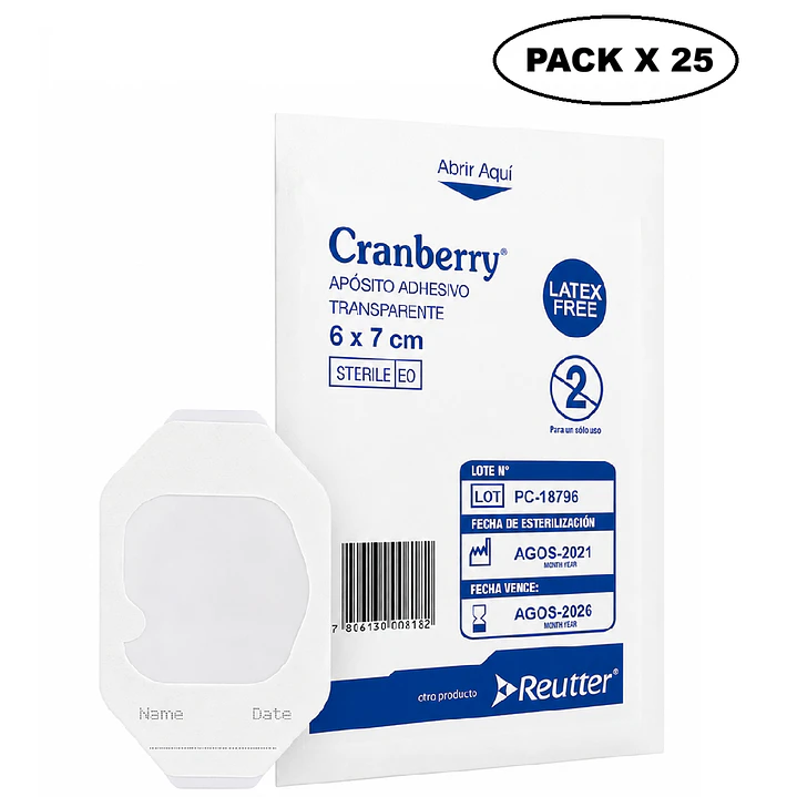 Aposito Transparente Cranberry 6x7 Pack x 25 1