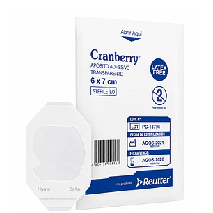Aposito Transparente Cranberry 6x7 (unidad)