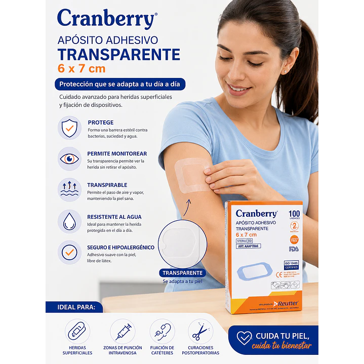 Aposito Transparente Cranberry 6x7 Caja x 50 7