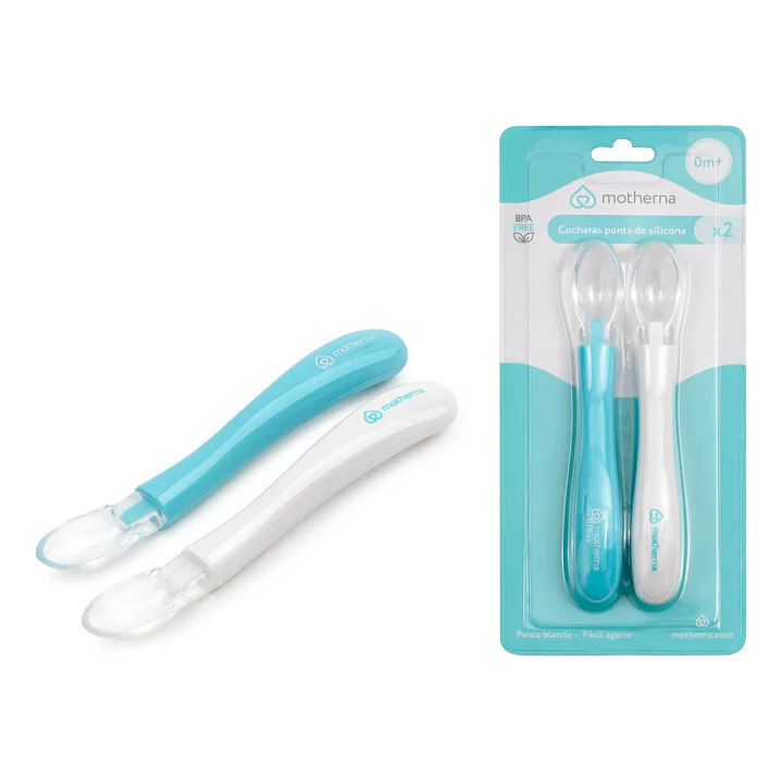 Cucharas De Silicona Bebé Motherna 2uns Color Transparente 2