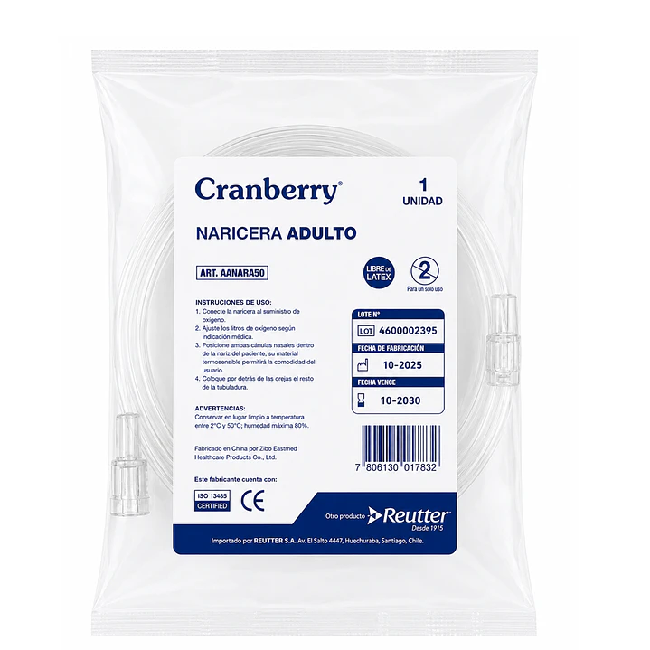 Canula Nasal De Oxigeno Naricera Bigotera Adulto Pack x 5 2