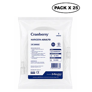 Canula Nasal De Oxigeno Naricera Bigotera Adulto Pack x 25