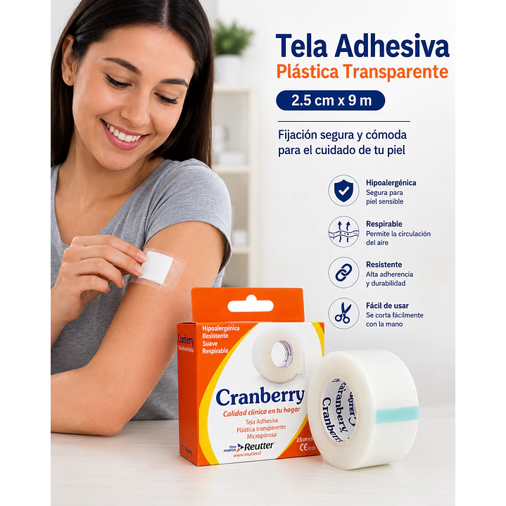 Tela Adhesiva Plastica 2,5x9cm Unidad / Tennom 3