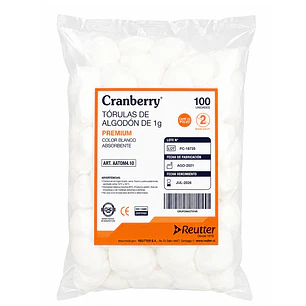 Torulas De Algodon 1g X100