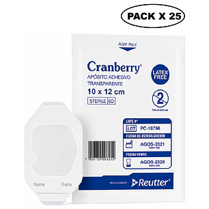 Aposito Transparente Cranberry 10x12 Pack x 25