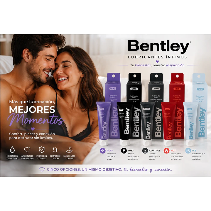 Pack 5 Gel Lubricante Intimo Efecto Hot Ice Play Control Omg 3