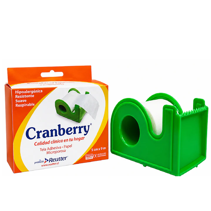 Tela Adhesiva Papel Microporosa + Disp Cranberry 5cmx9m Caja x6 3