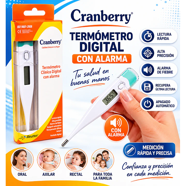 Termómetro Digital Cranberry Con Alarma 3