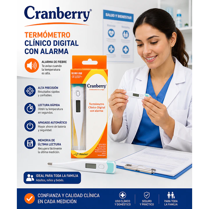 Termómetro Digital Cranberry Con Alarma 4