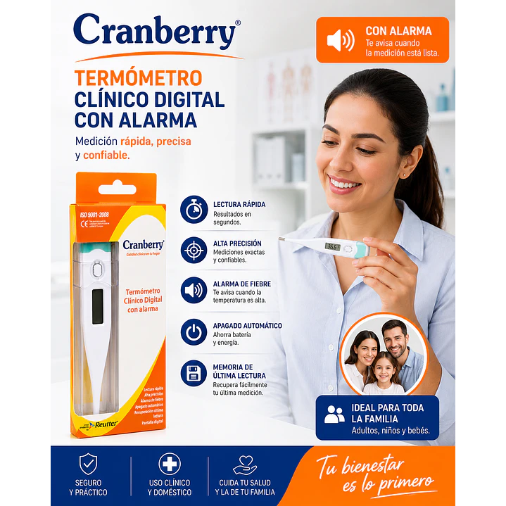 Termómetro Digital Cranberry Con Alarma 6