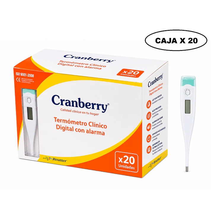Termómetro Digital Cranberry Con Alarma Caja x20 1