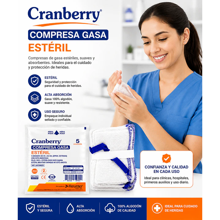 Compresa Gasa Estéril 45x45 (5 Unidades) 6