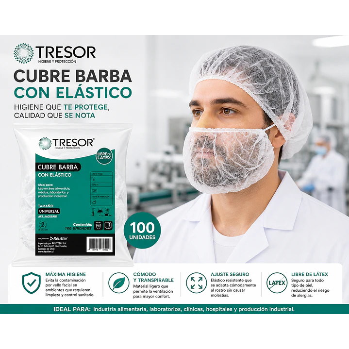 Cubre Barba Desechable 100 Unidades 3