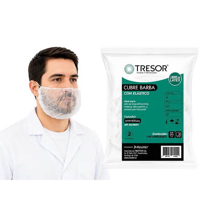 Cubre Barba Desechable 100 Unidades 4