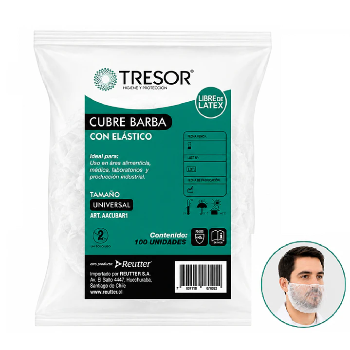 Cubre Barba Desechable 100 Unidades 1