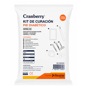 Kit De Curación Estéril Pie Diabetico Desechable Cranberry