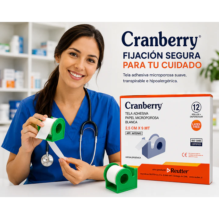 Tela Adhesiva Papel Microporosa + Disp 2.5cmx9m Cajax12 2