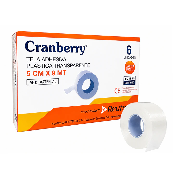 Tela Adhesiva Plastica Transparente 5cm X 9m Caja X6 1