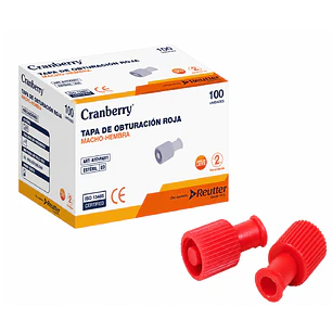 Tapa Obturacion Roja Macho-hembra Cranberry Cajax100