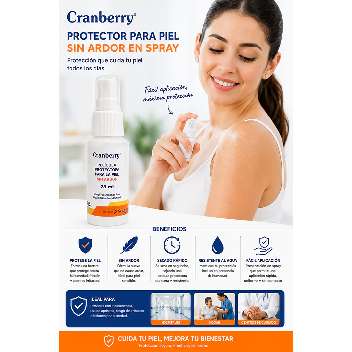 Protector Para Piel Sin Ardor En Spray Cranberry 28ml 3