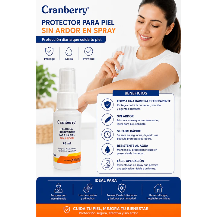 Protector Para Piel Sin Ardor En Spray Cranberry 28ml 4
