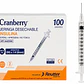 Jeringa Desechable Insulina 29g X 1/4 Cranberry 100 Unidades Capacidad En Volumen 1 Ml - Miniatura 1