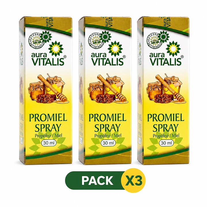 Promiel Propoleo Miel Spray 30ml Garganta Irritacion Bucal Pack x3 7