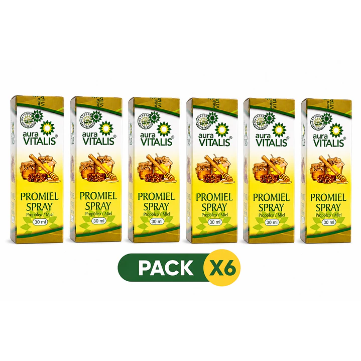 Promiel Propoleo Miel Spray 30ml Garganta Irritación Bucal Pack x6 6