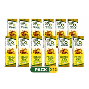 Promiel Propoleo Miel Spray 30ml Garganta Irritación Bucal Pack x12