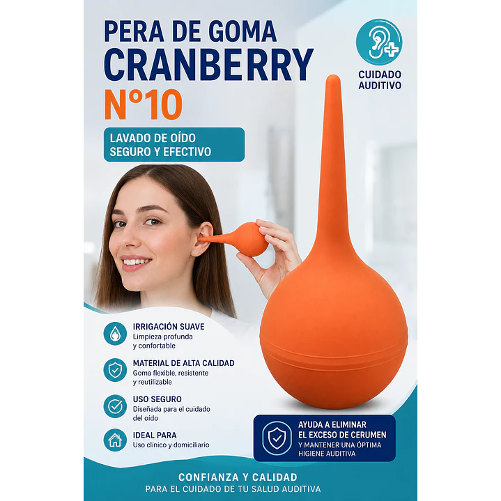 Pera De Goma Lavado De Oídos N°10  Cranberry  2