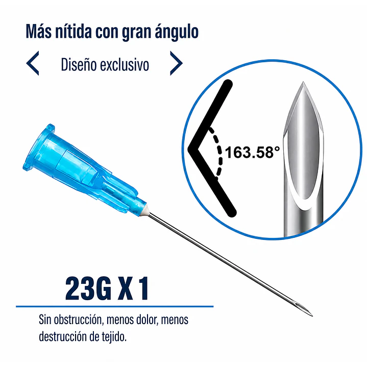 Aguja Hipodermica Cranberry 23g X 1 Caja X100 23 Ml 2