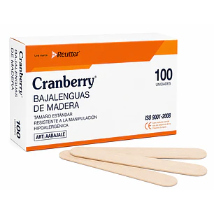 Bajalenguas Madera Cranberry X100