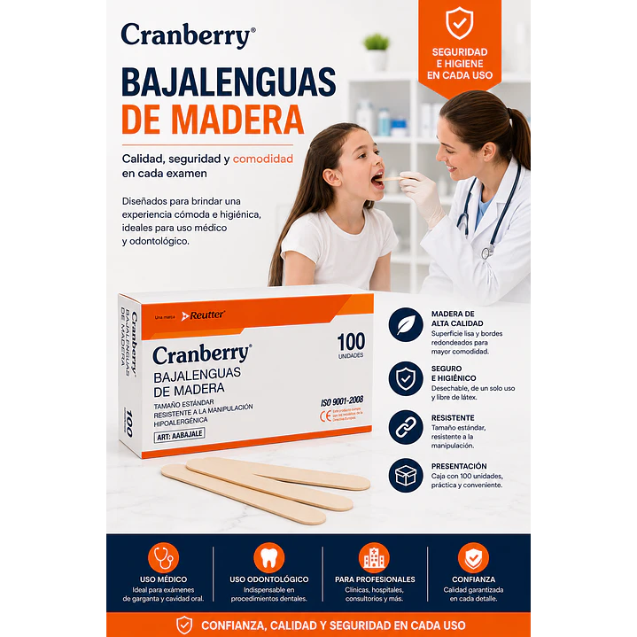 Bajalenguas Madera Cranberry X100 3