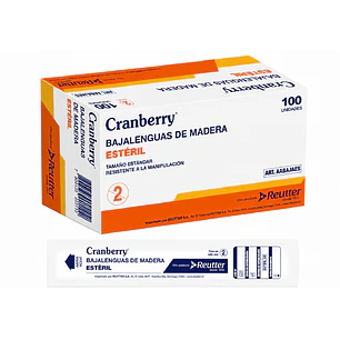 Bajalenguas Madera Estéril Cranberry X100