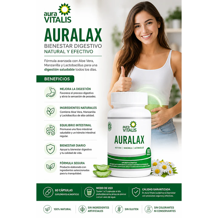Auralax Regulador Intestinal X60 Cápsulas 4