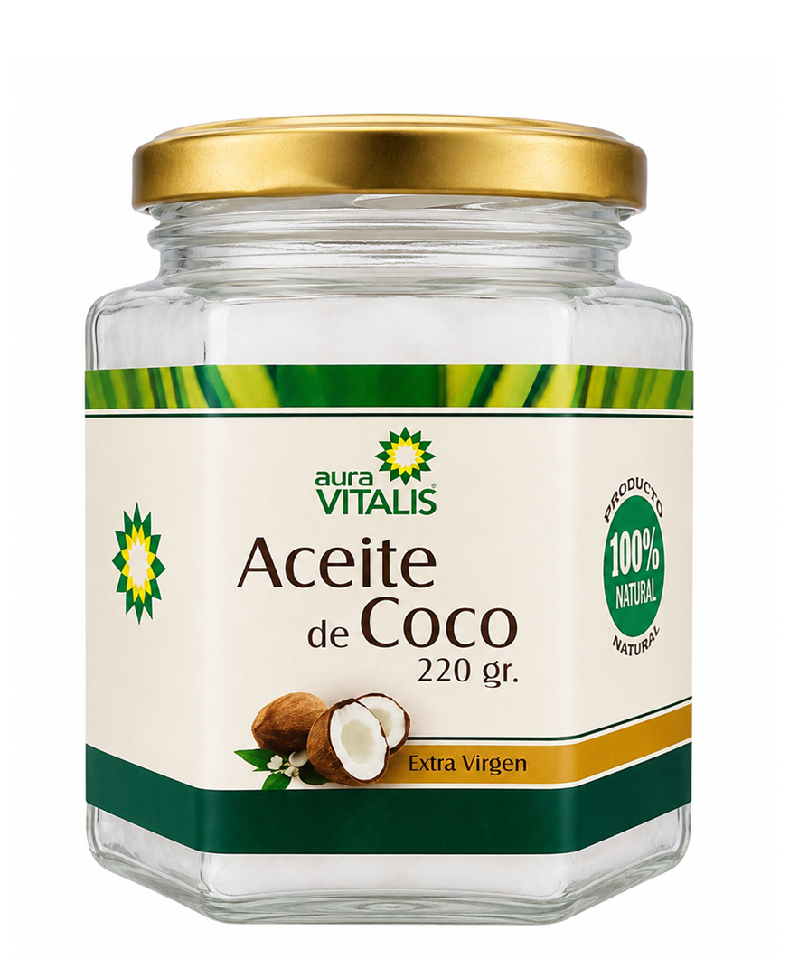 Aceite De Coco Organico 100% Natural 220g