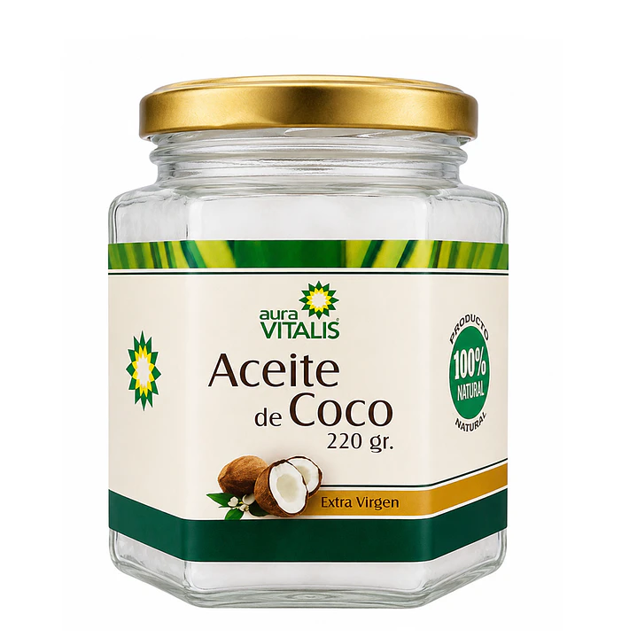 Aceite De Coco Organico 100% Natural 220g 1