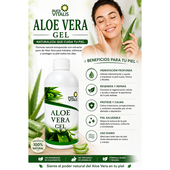 Aloe Vera Gel Aura Vitalis 1 Litro 3