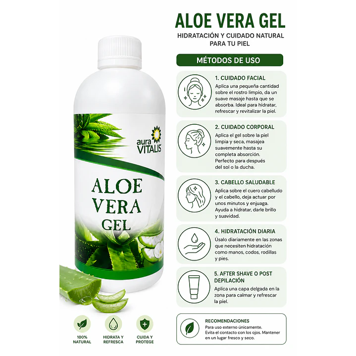 Aloe Vera Gel Aura Vitalis 1 Litro 5
