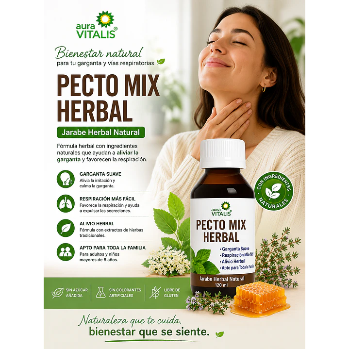 Pecto Mix Herbal Jarabe 150 g Aura Vitalis 2