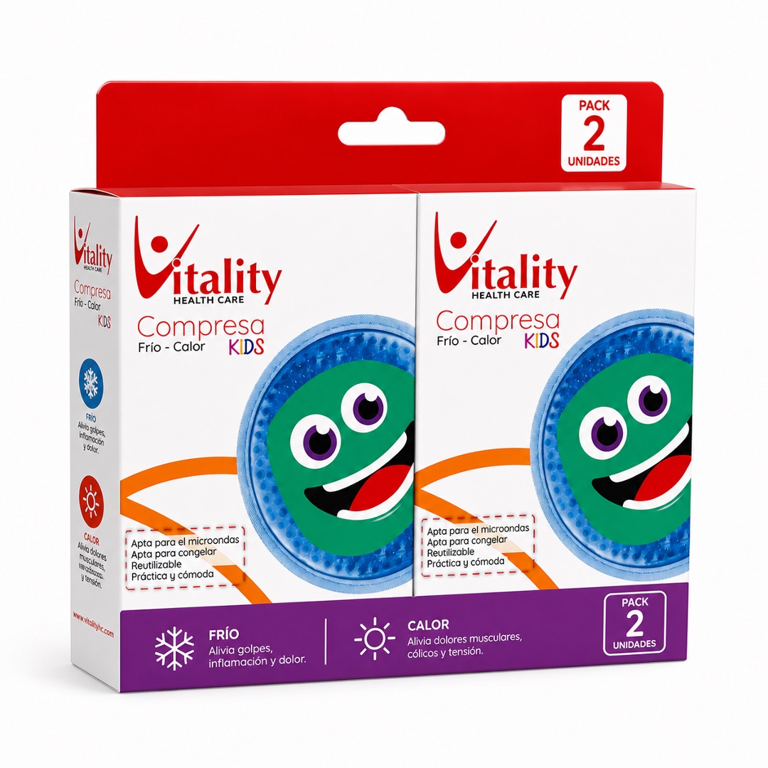 Compresa Redonda Kids 10 cm Vitality Pack x2