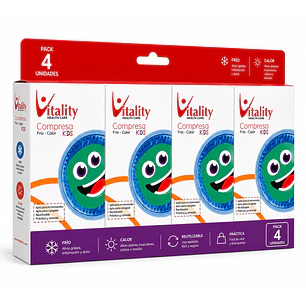 Compresa Redonda Kids 10 cm Vitality Pack x4