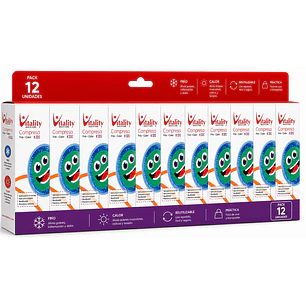 Compresa Redonda Kids 10 cm Vitality Pack x12