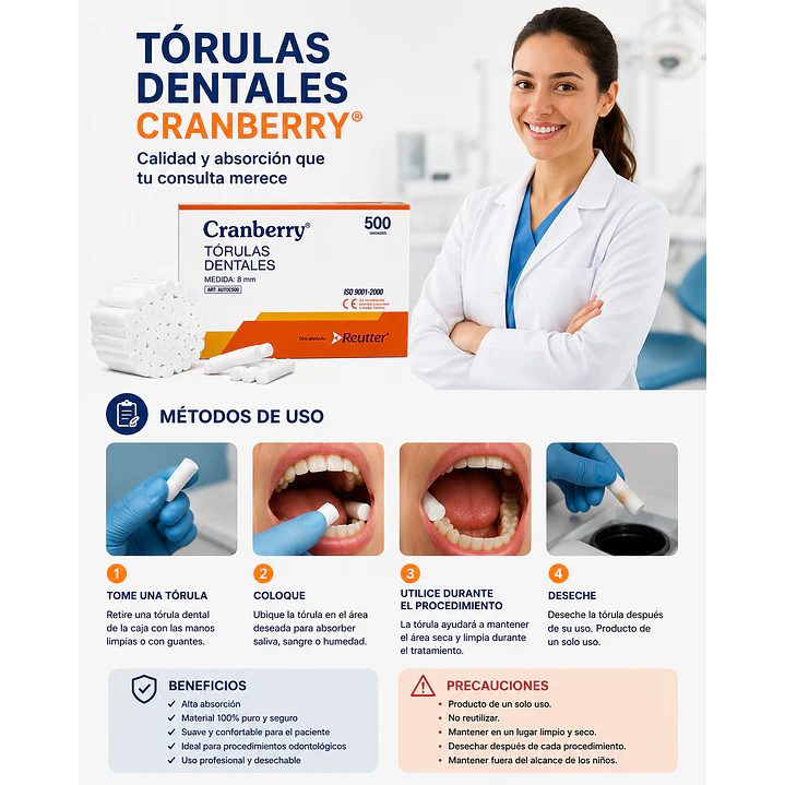 Torulas Dentales Cranberry X500 Unidades 4