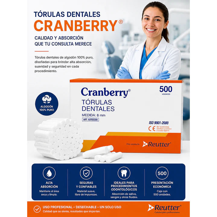 Torulas Dentales Cranberry X500 Unidades 5